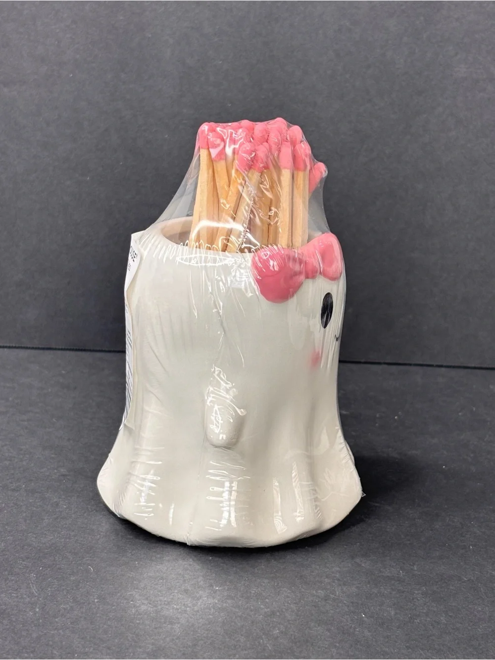 Kirkton House Halloween Matches Holder Ghost Pink Pastel Bow Aldi Exclusive NWT